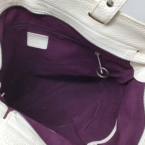 Burberry Womens Stowell White Plaid Double Handle Tote Shoulder Handbag W/ Coa - Picture 4 of 5